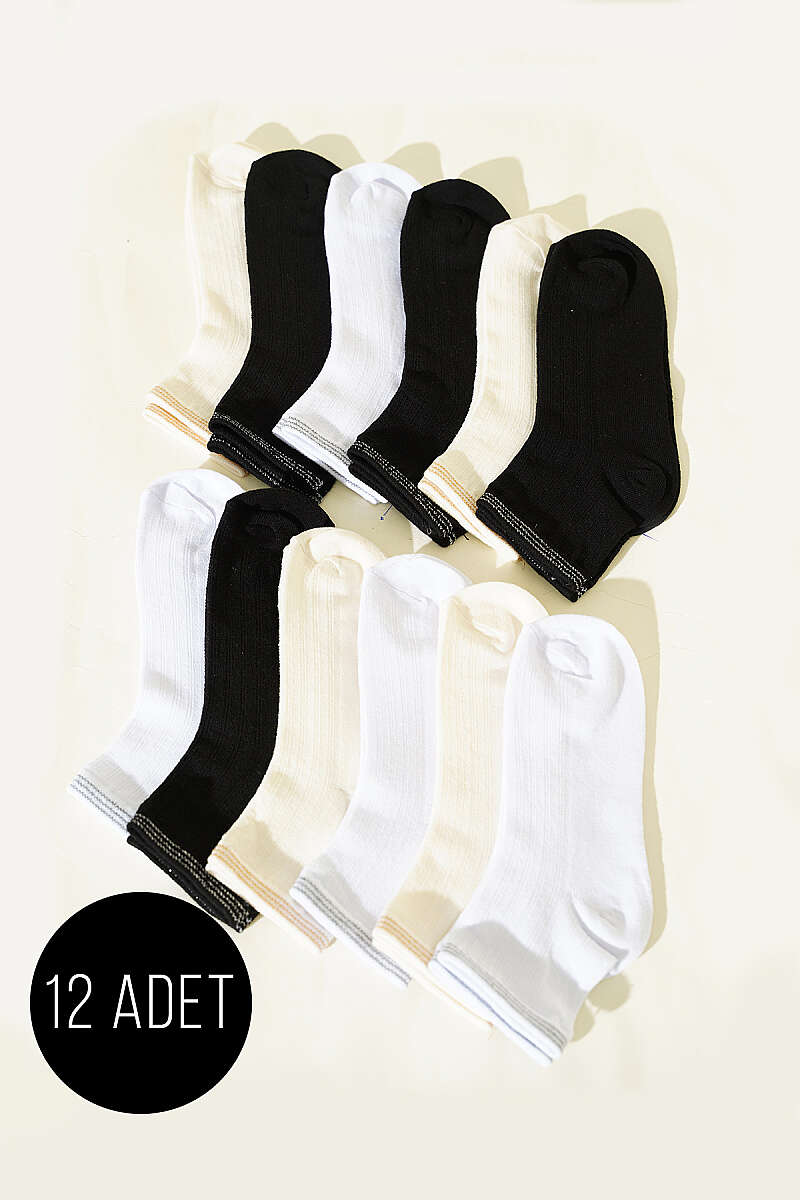 12-Pack Short Crew Socks - Multicolour 3