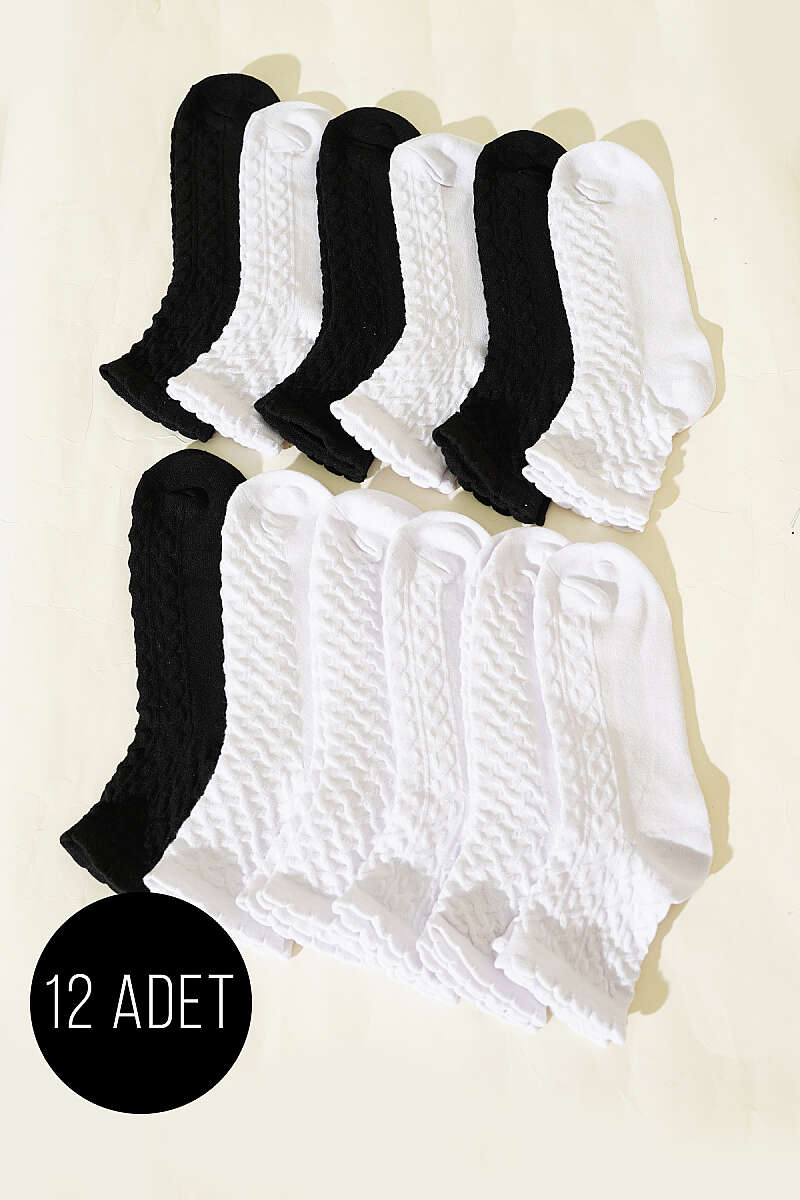 12-Pack Mid-Calf Socks - Multicolour 1