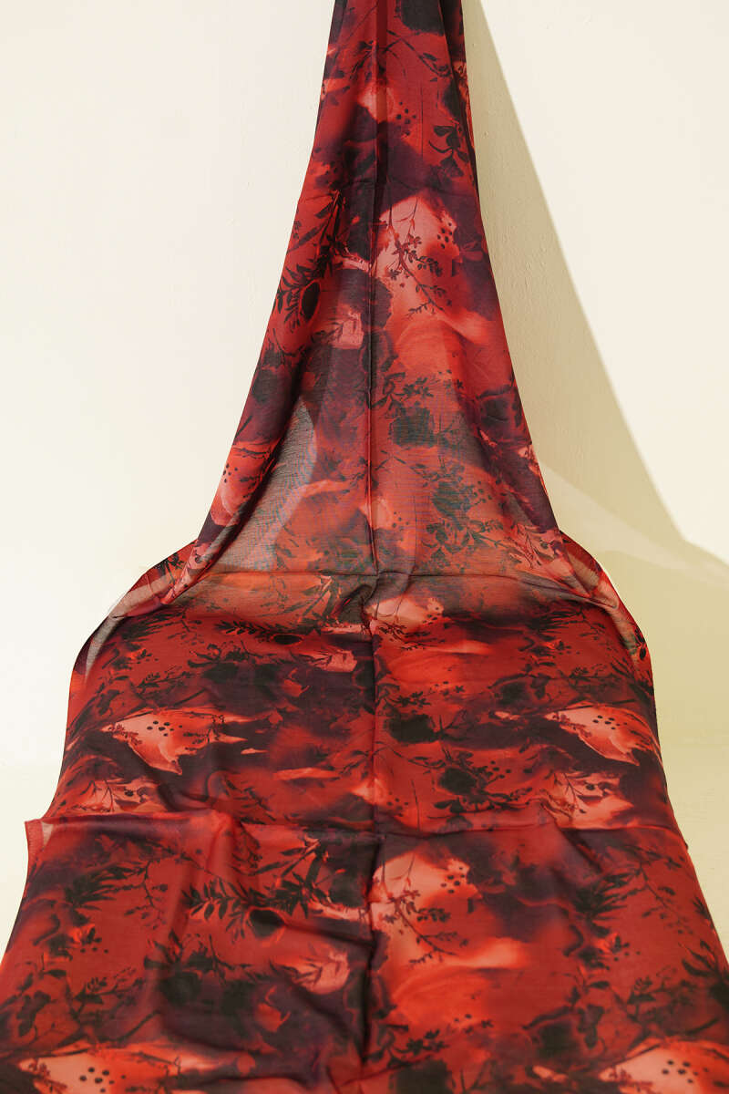 3-Piece Printed Floral Shawl Set - Multicolour