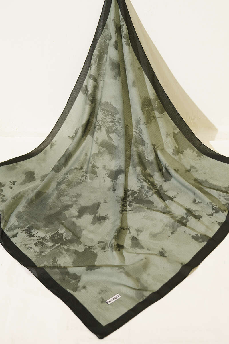 3-Piece Marble Print Scarf Set - Multicolour