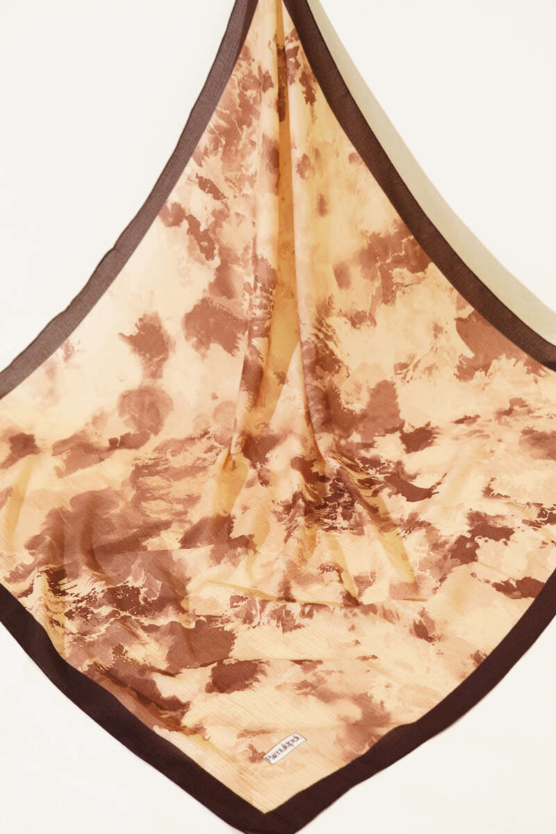 3-Piece Marble Print Scarf Set - Multicolour