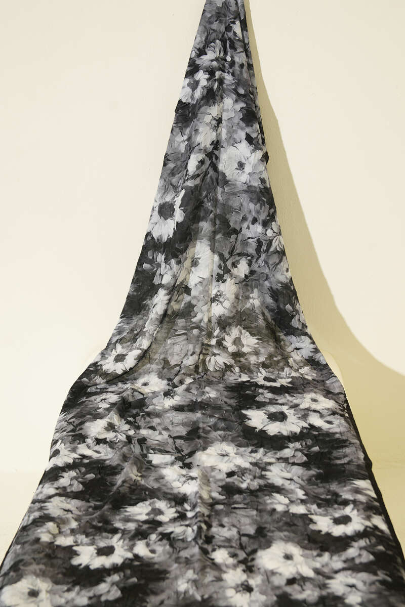 3-Piece Daisy Print Bamboo Crinkle Shawl Set - Multicolour