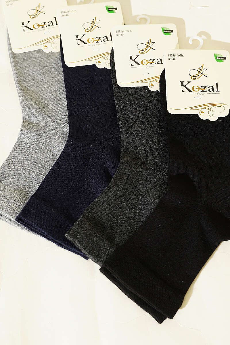 4-Pack Bamboo Short Crew Socks - Multicolour 1