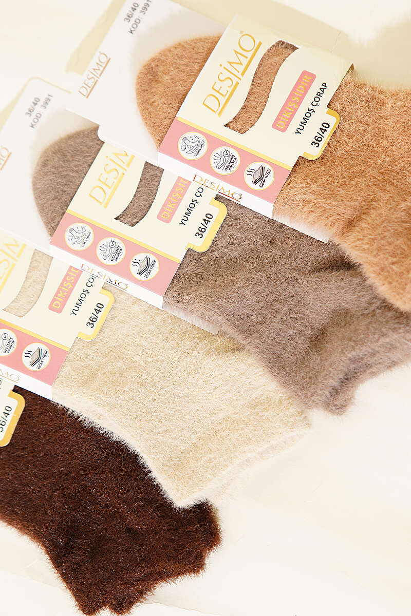 4-Pack Fluffy Bootie Socks - Multicolour 1
