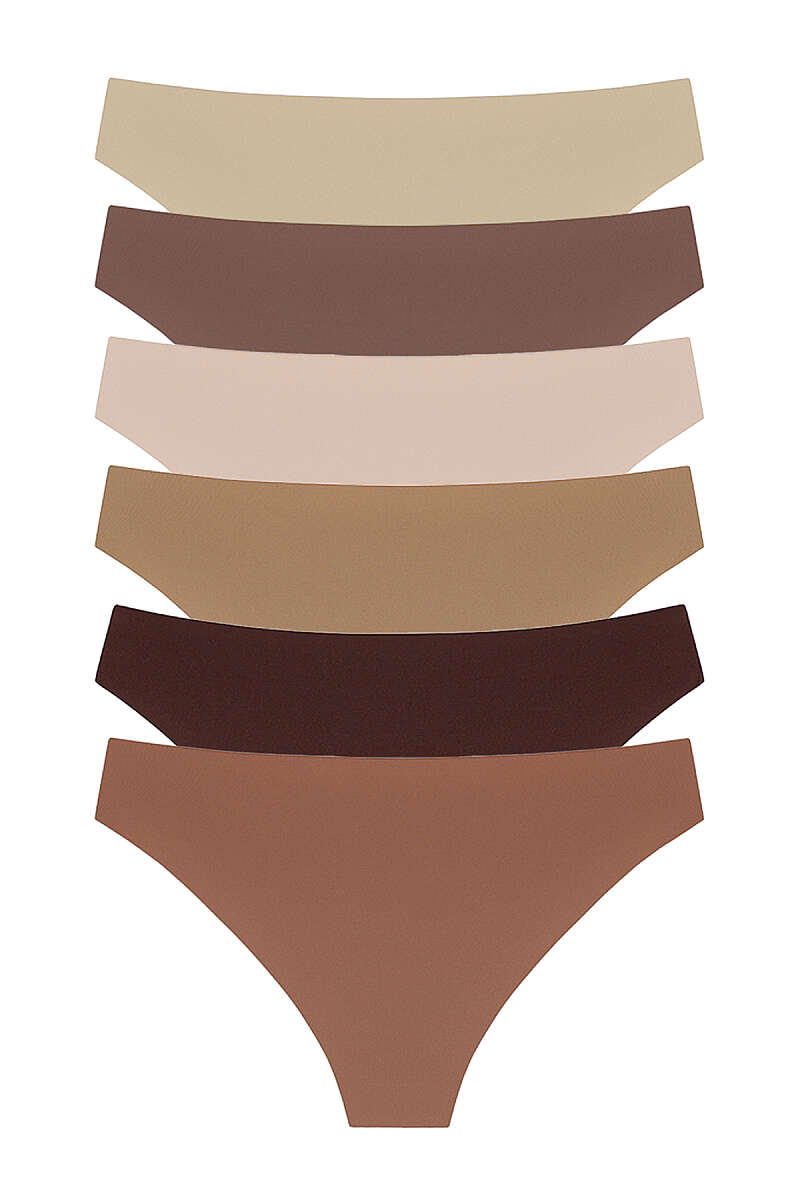 6-Pack Laser-Cut Slip Briefs - Multicolour 2