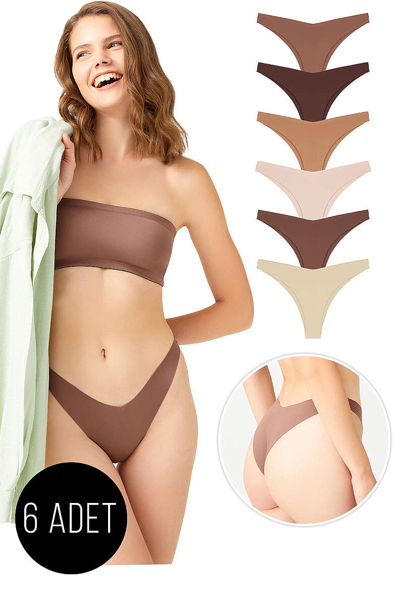 6-Pack V Laser-Cut Bikini Briefs - Multicolour 2