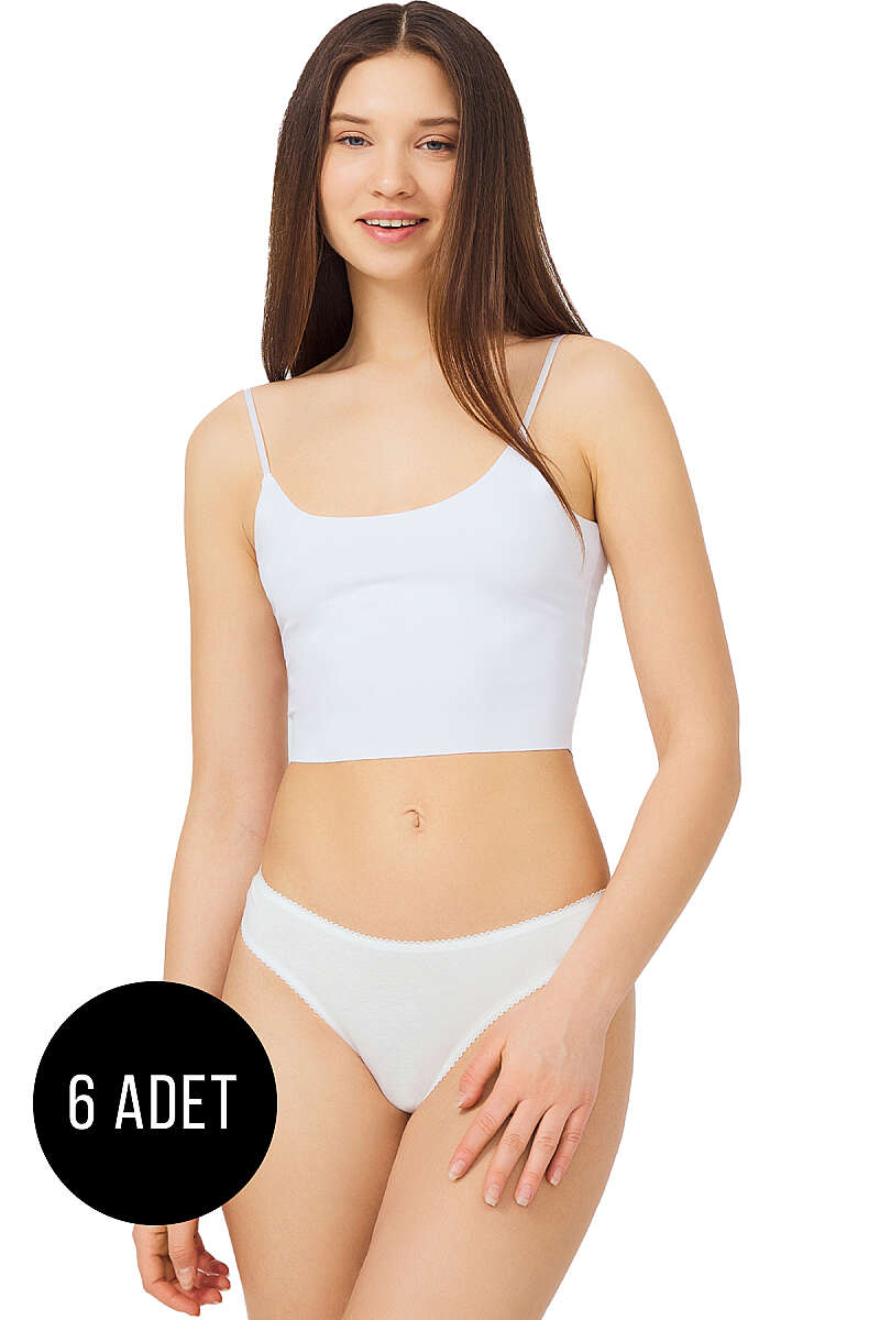 6-Pack Soft-Touch Bikini Briefs - Bone