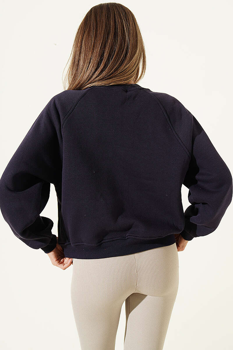 "84" Print Sweatshirt - Navy