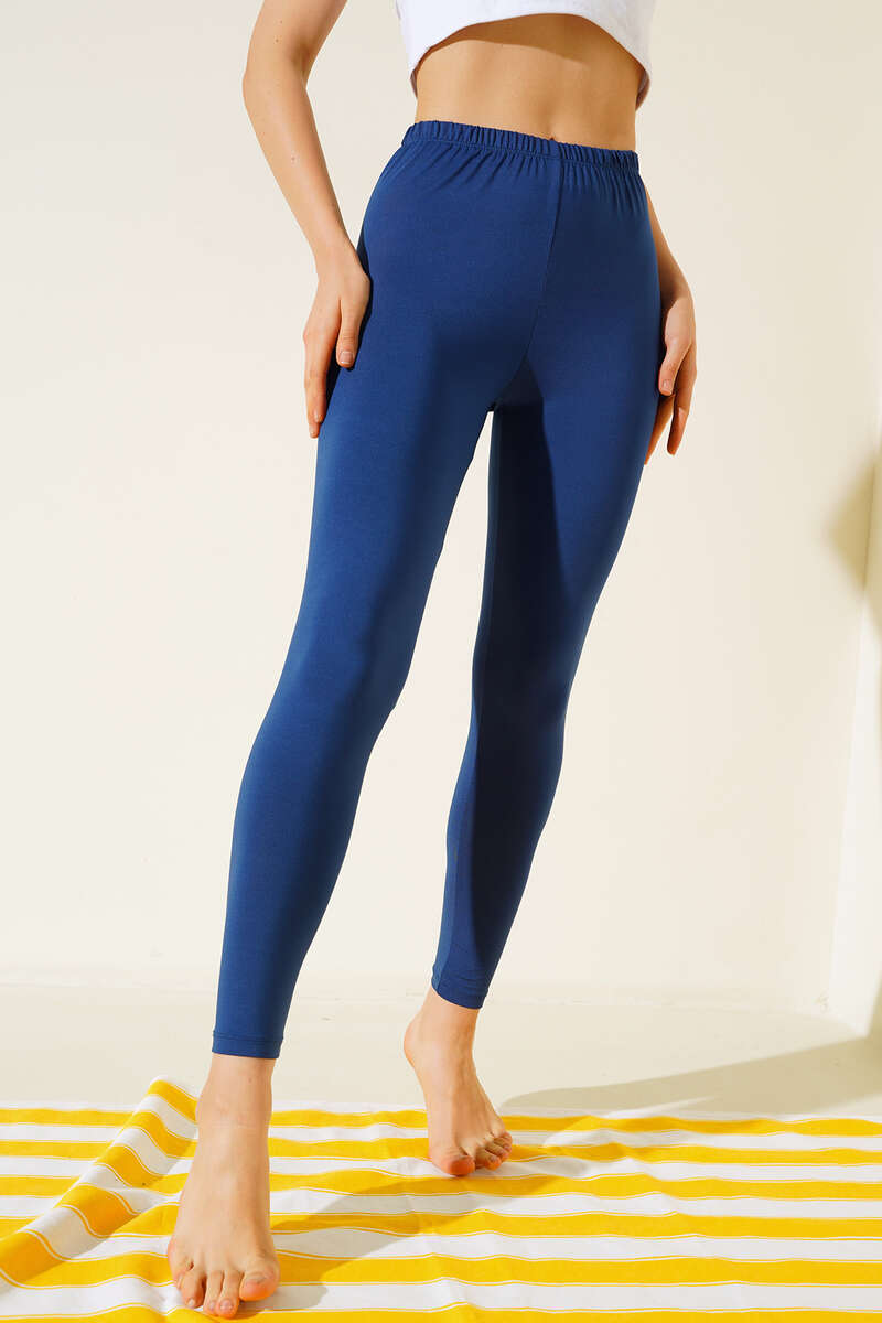 Long Swim Leggings - Light Navy