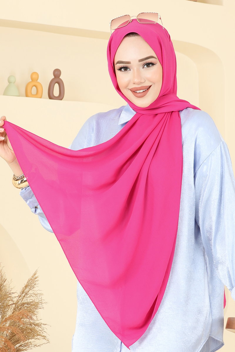 Crinkle Aerobin Shawl - Fuchsia