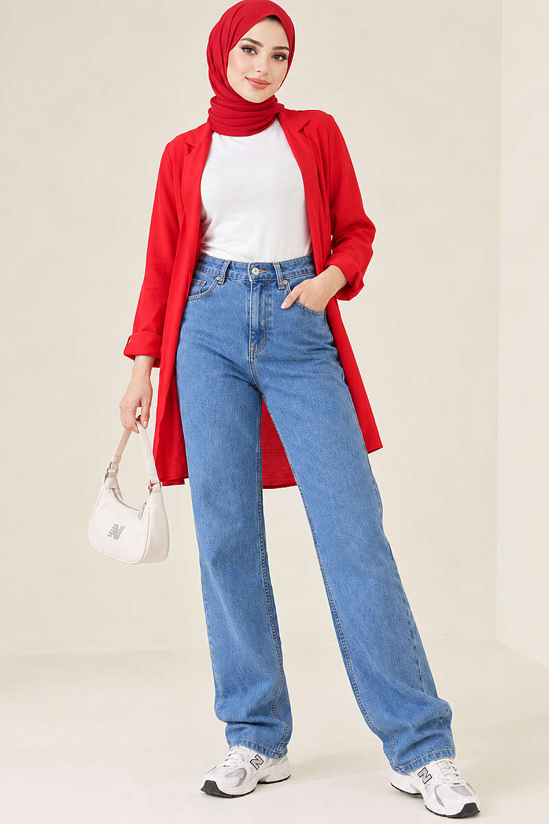 Straight-Leg Jeans - Light Denim