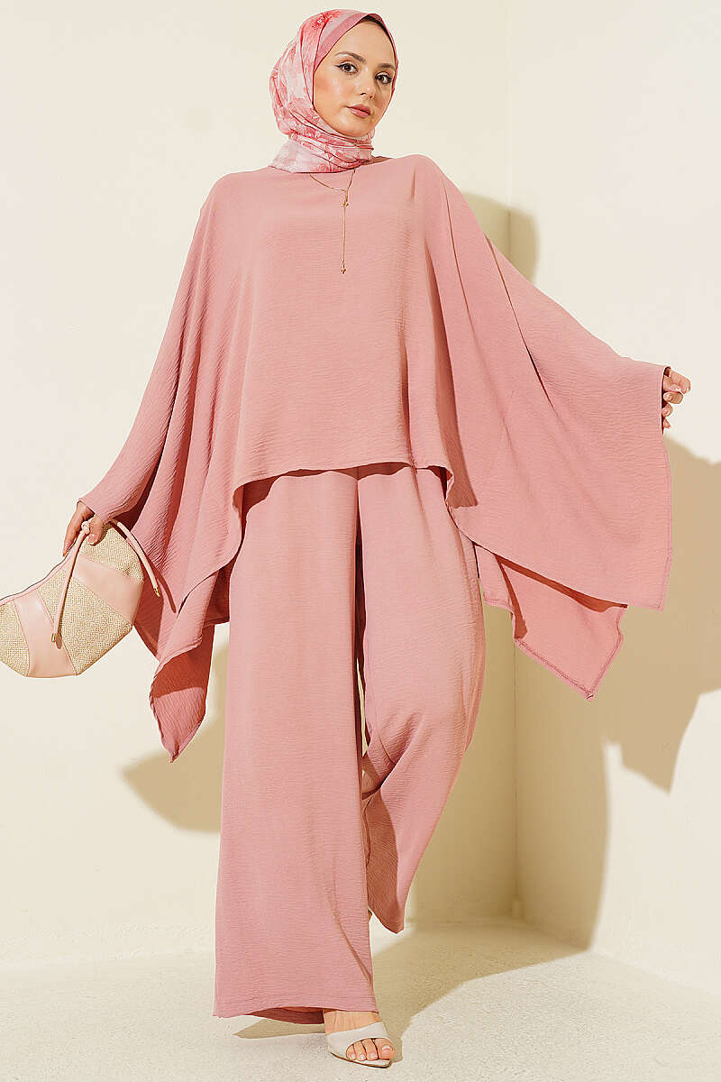 Loose Asymmetric Two-Piece Set - Powder