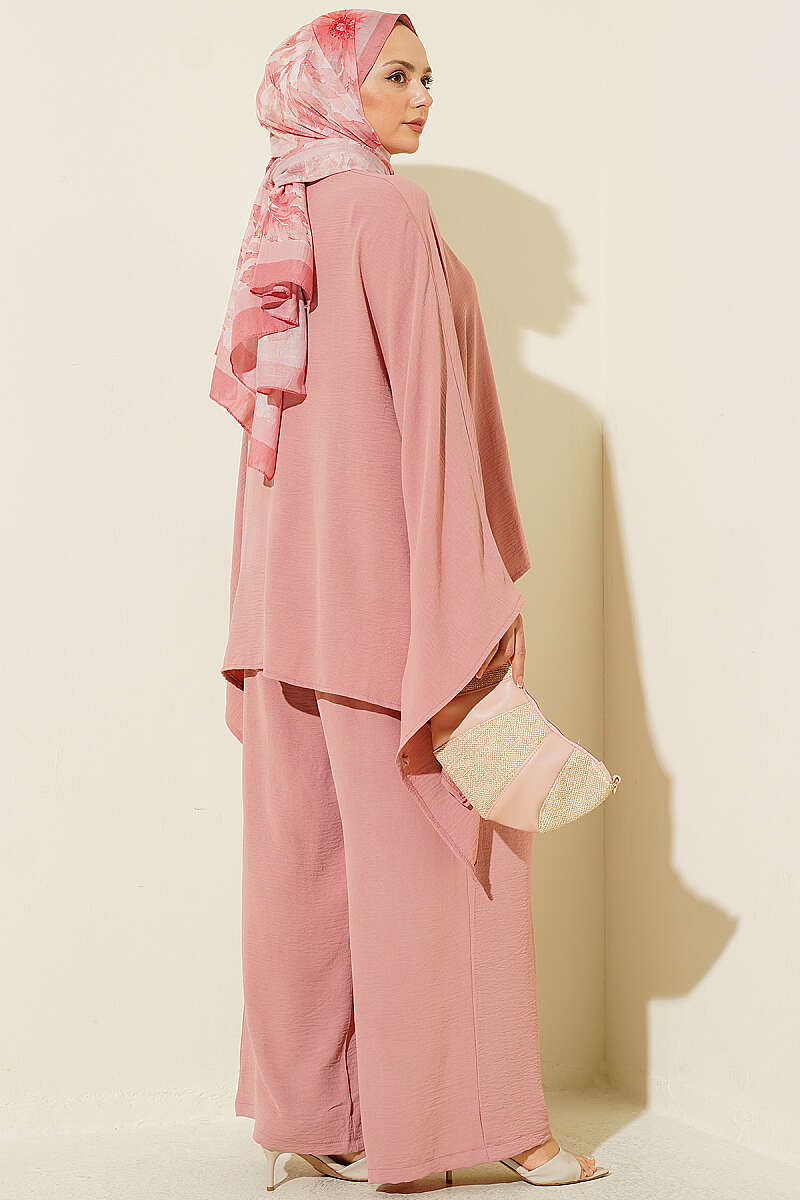 Loose Asymmetric Two-Piece Set - Powder