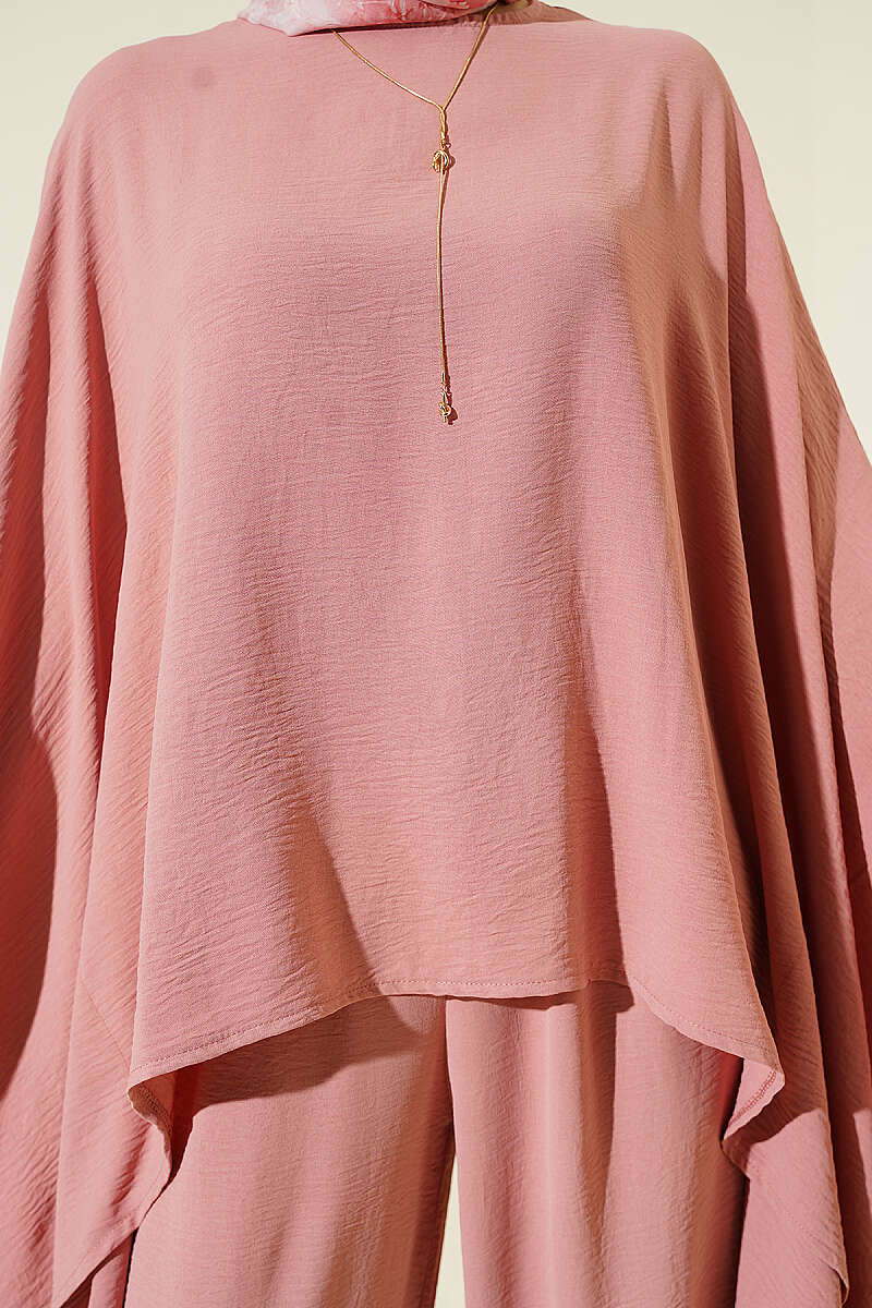Loose Asymmetric Two-Piece Set - Powder
