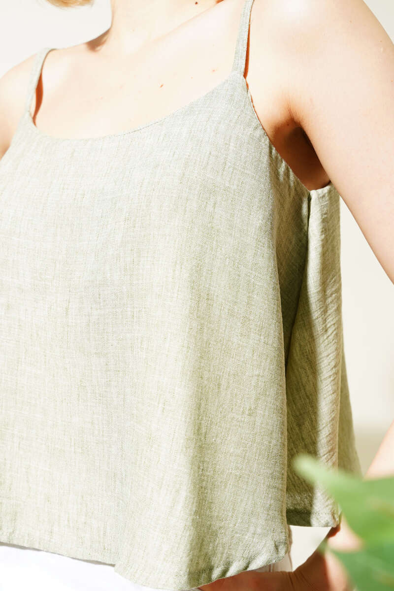 Strappy Blouse - Khaki