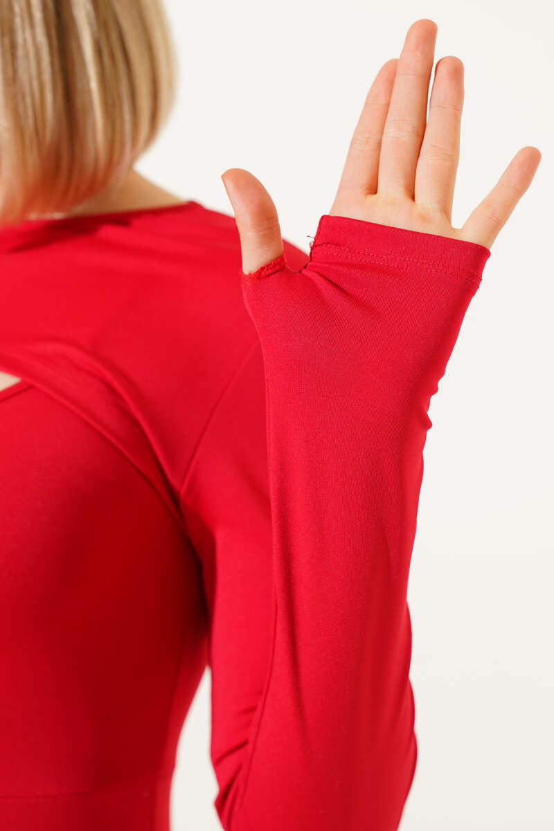 Strappy Scuba Jumpsuit - Red