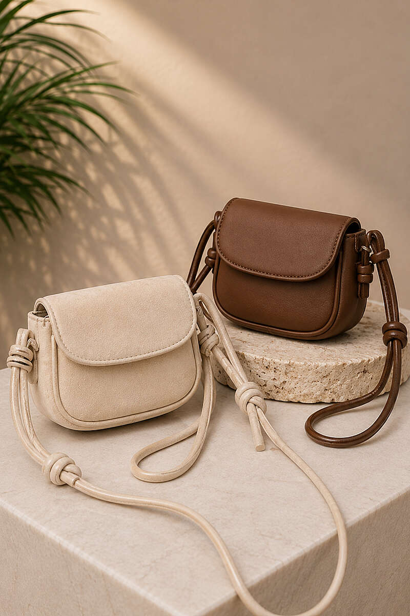 2-Pack Mini Bags with Adjustable Knot Strap - Multicolour 2