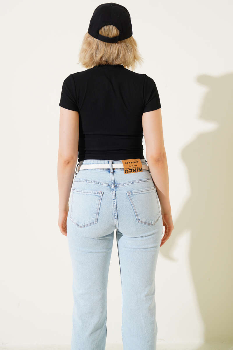 Bear Print Crop Top - Black