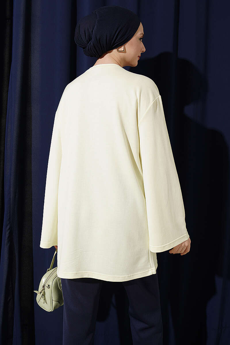 Teddy Embroidered Loycha Tunic - Yellow