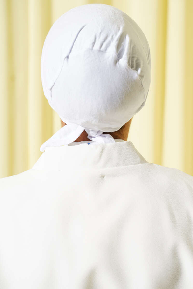 Tie-Back Viscose Underscarf - White
