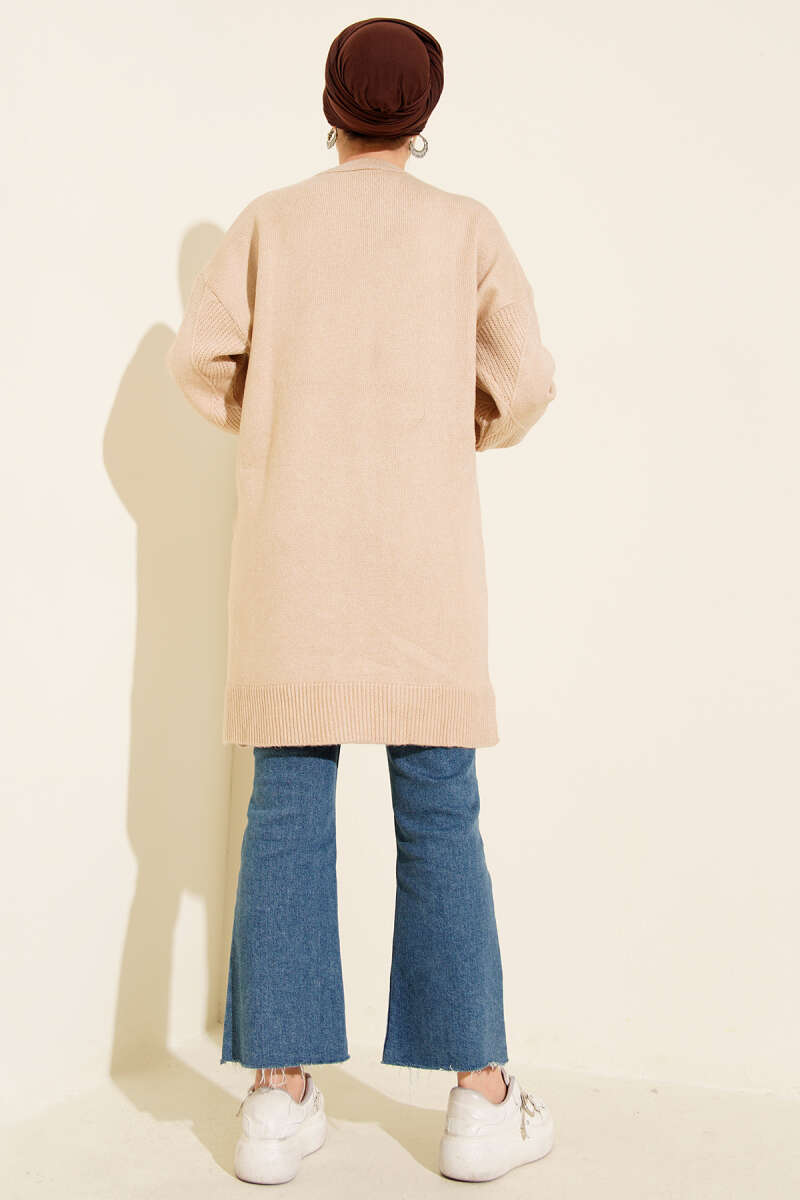 Soft Diamond-Embossed Tunic - Latte