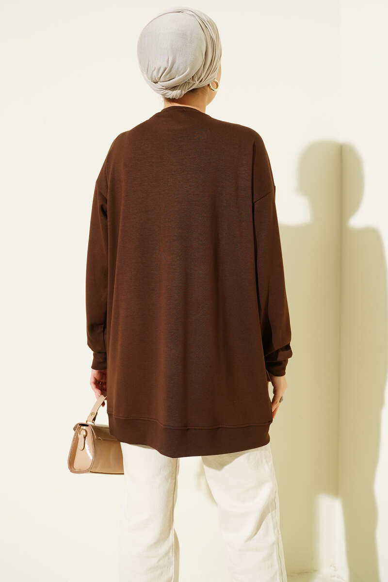 Loycha Tunic with Diamond Stones - Brown
