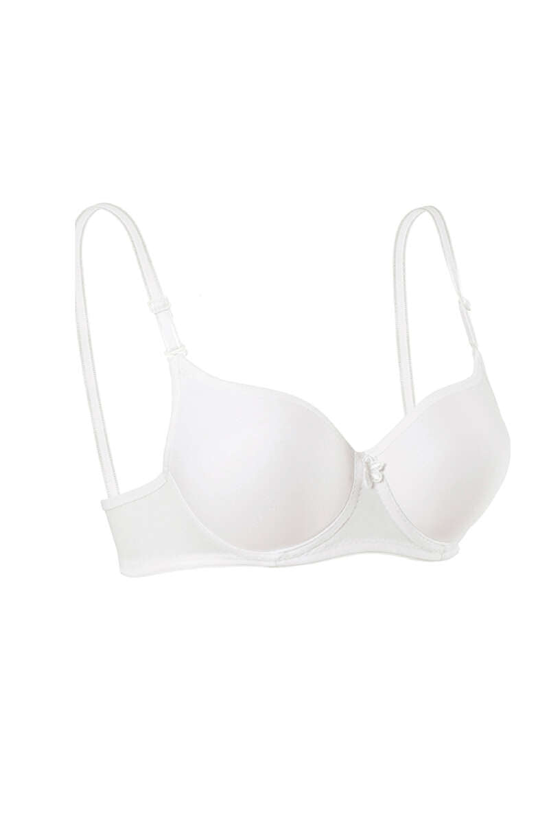 Underwired Plain Bra - White