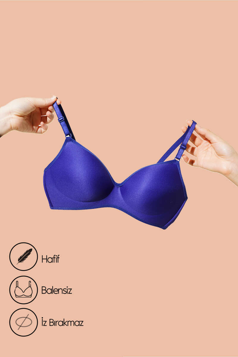 Wireless Barely-There Bra - Indigo