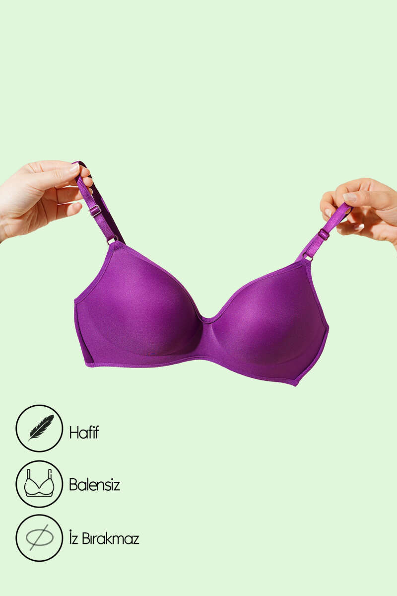 Wireless Barely-There Bra - Plum