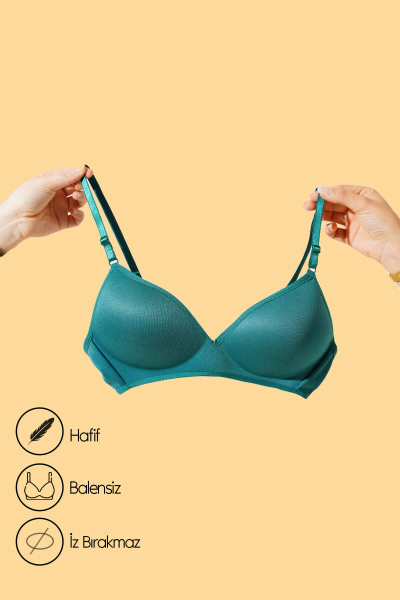 Wireless Barely-There Bra - Green