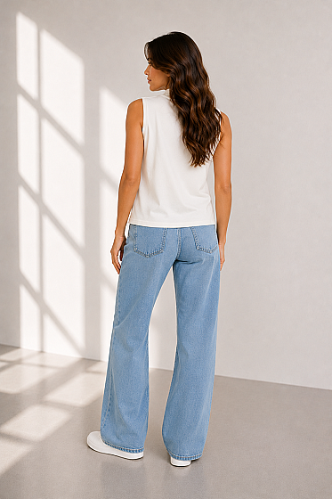 Sleeveless Turtleneck Camisole - Ecru