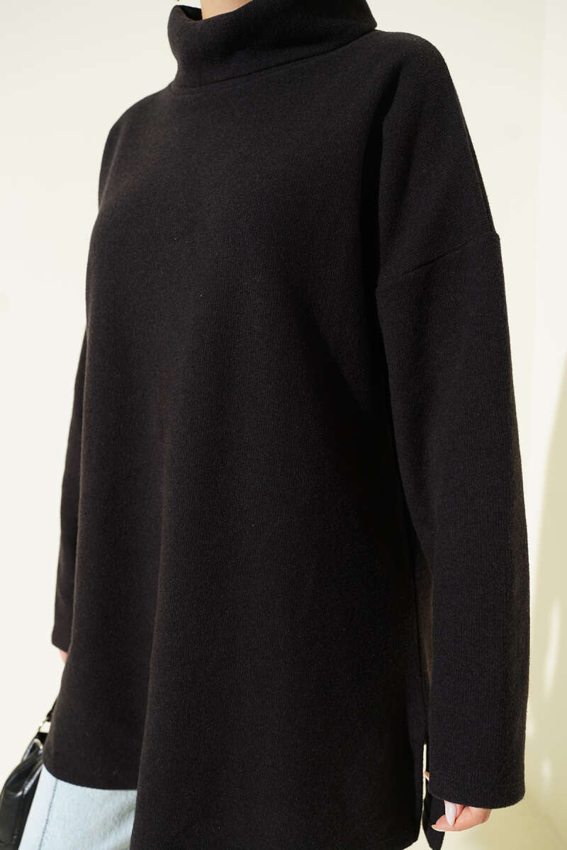 Turtleneck Salonica Tunic - Black