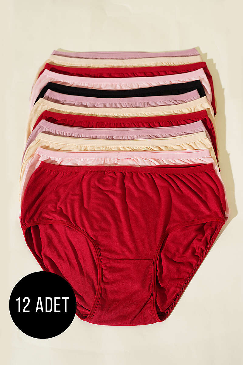 12-Pack Basic Bamboo Boyshorts - Multicolour