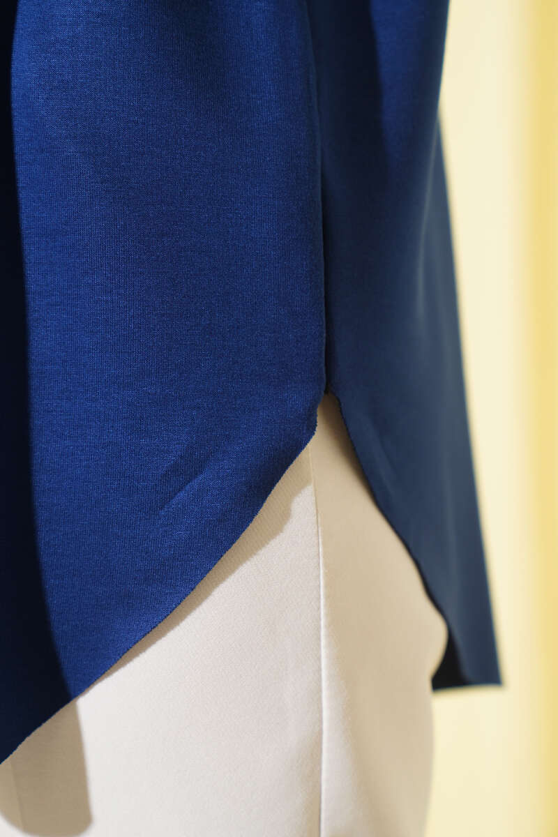 Basic Seamless-Hem Tunic - Parliament Blue
