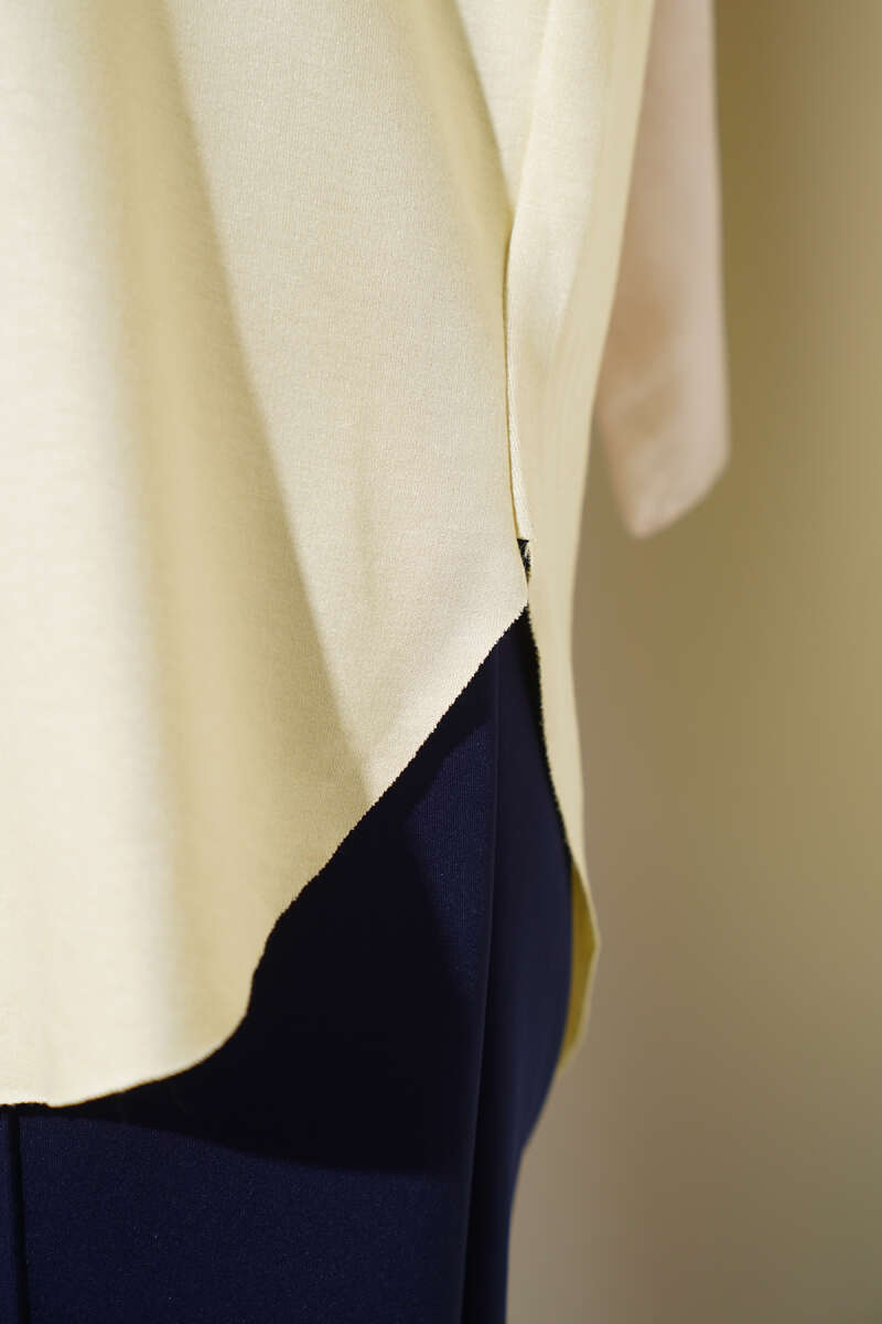 Basic Seamless-Hem Tunic - Yellow