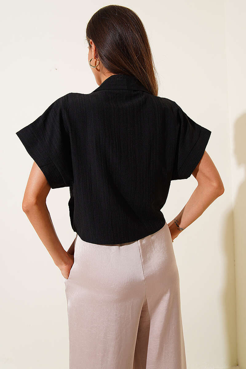Basic Tie Shirt - Black