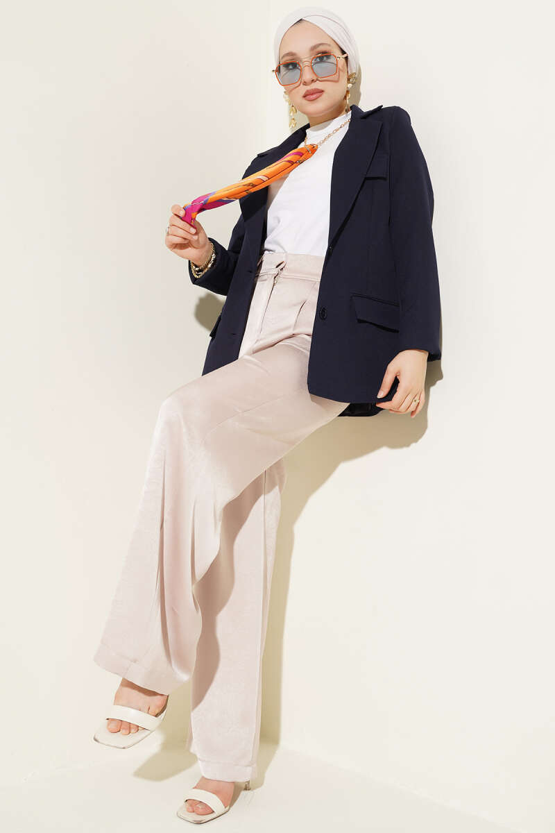 Basic Jacket with Pockets - Navy