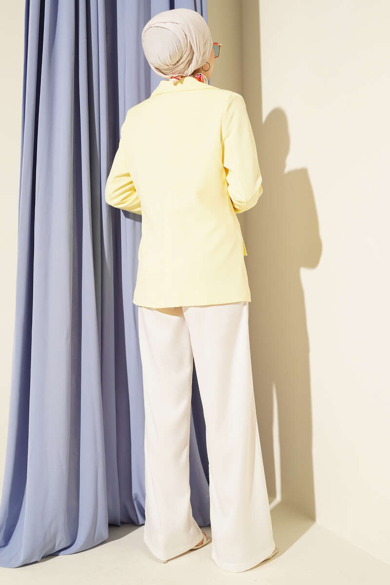 Basic Jacket with Pockets - Yellow