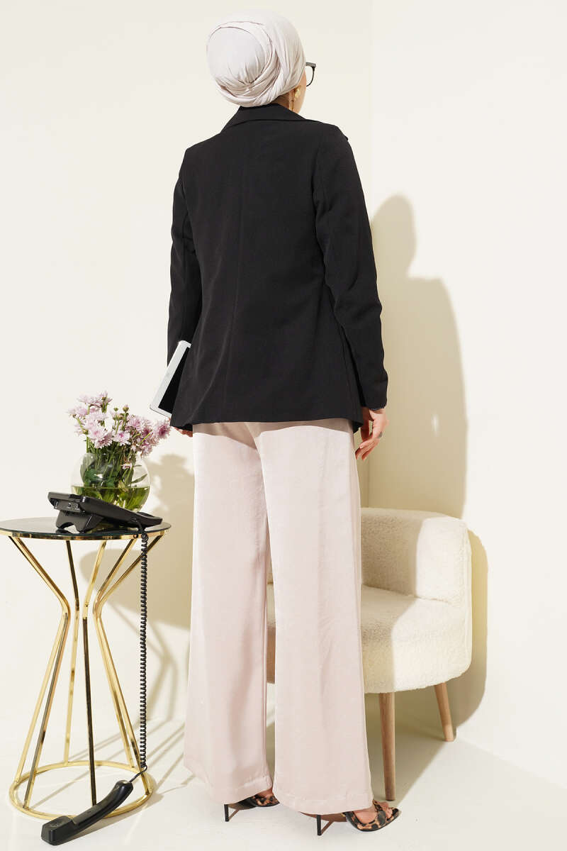 Basic Jacket with Pockets - Black