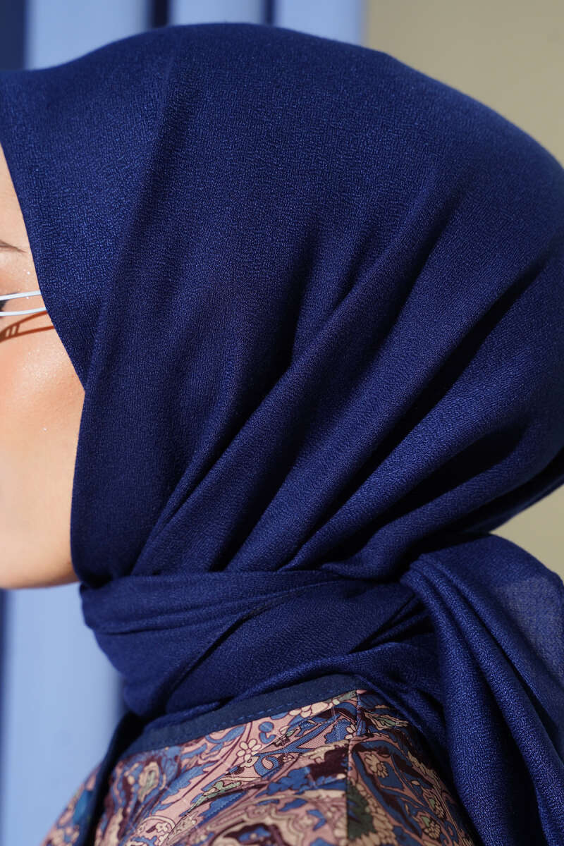 Basic Plain Winter Scarf - Navy