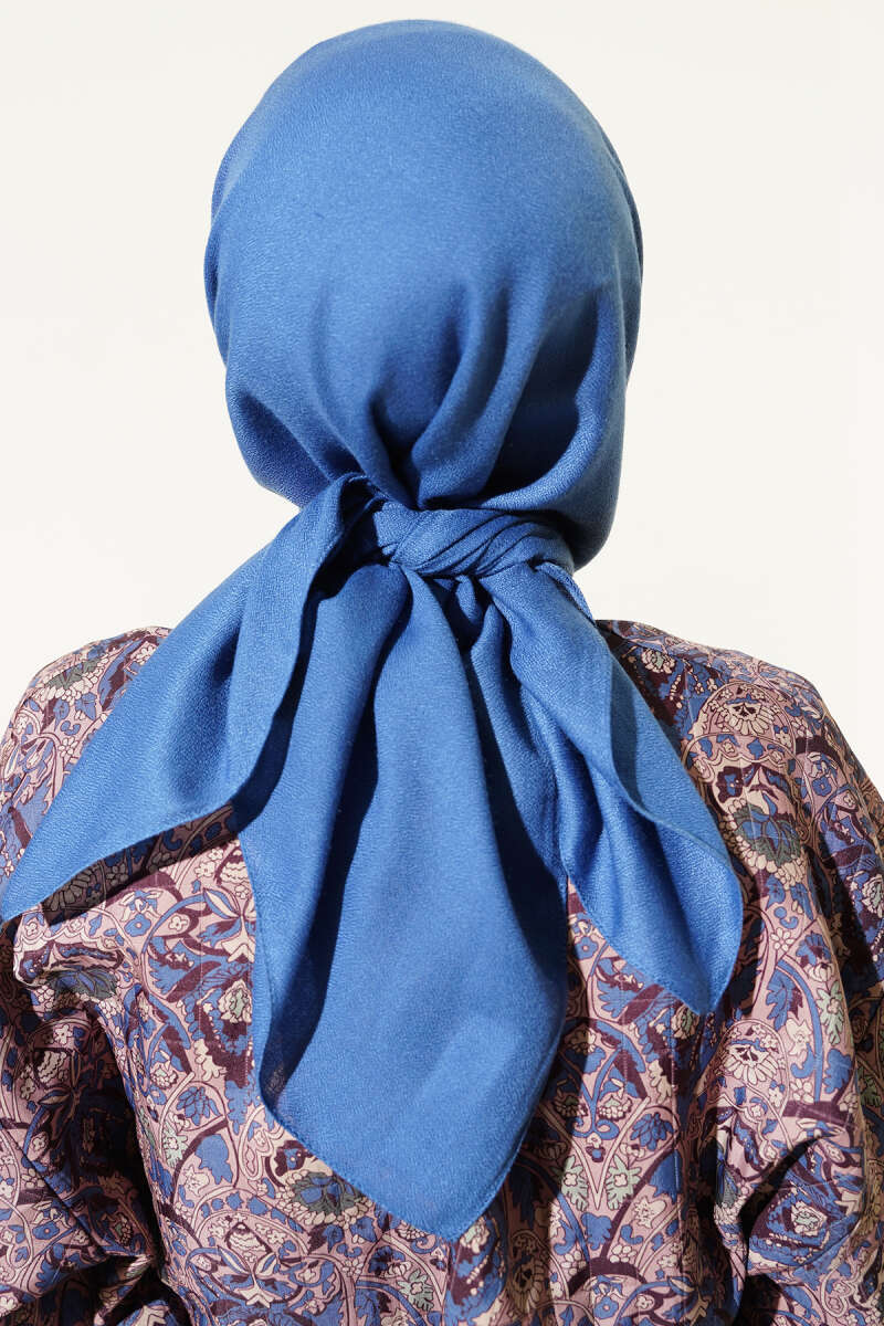 Basic Plain Winter Scarf - Blue