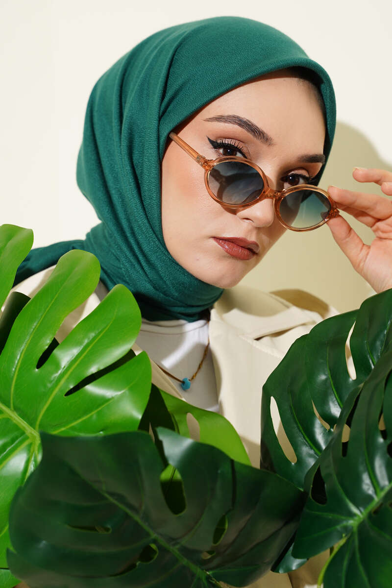 Basic Plain Winter Scarf - Emerald