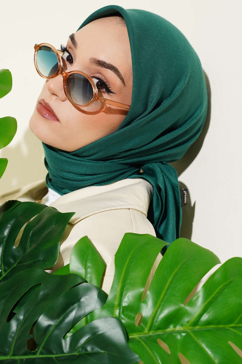 Basic Plain Winter Scarf - Emerald