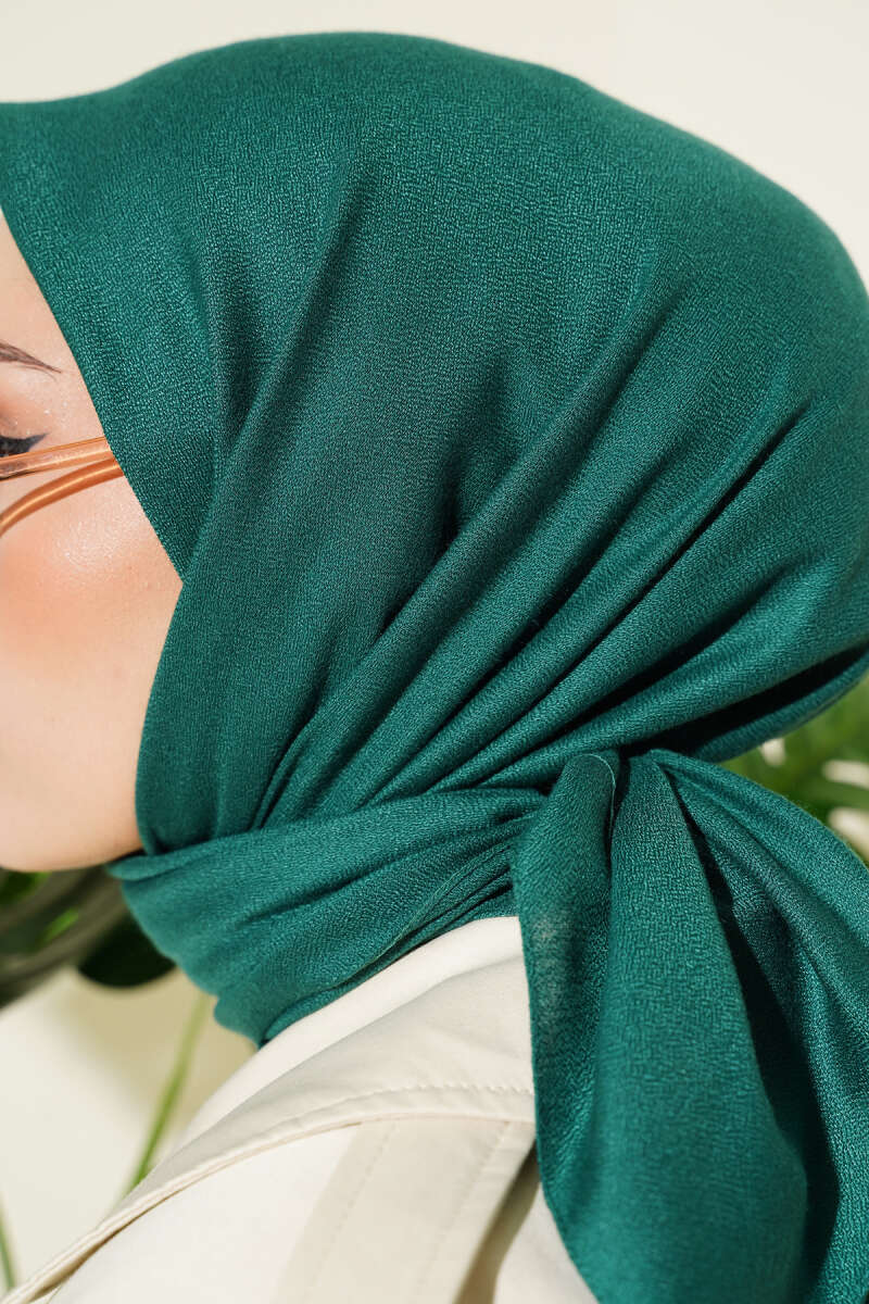 Basic Plain Winter Scarf - Emerald