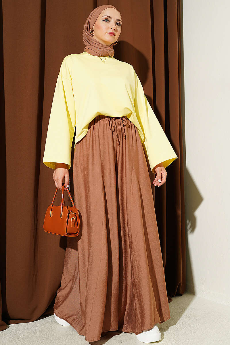 Basic Wide-Sleeve Blouse - Yellow