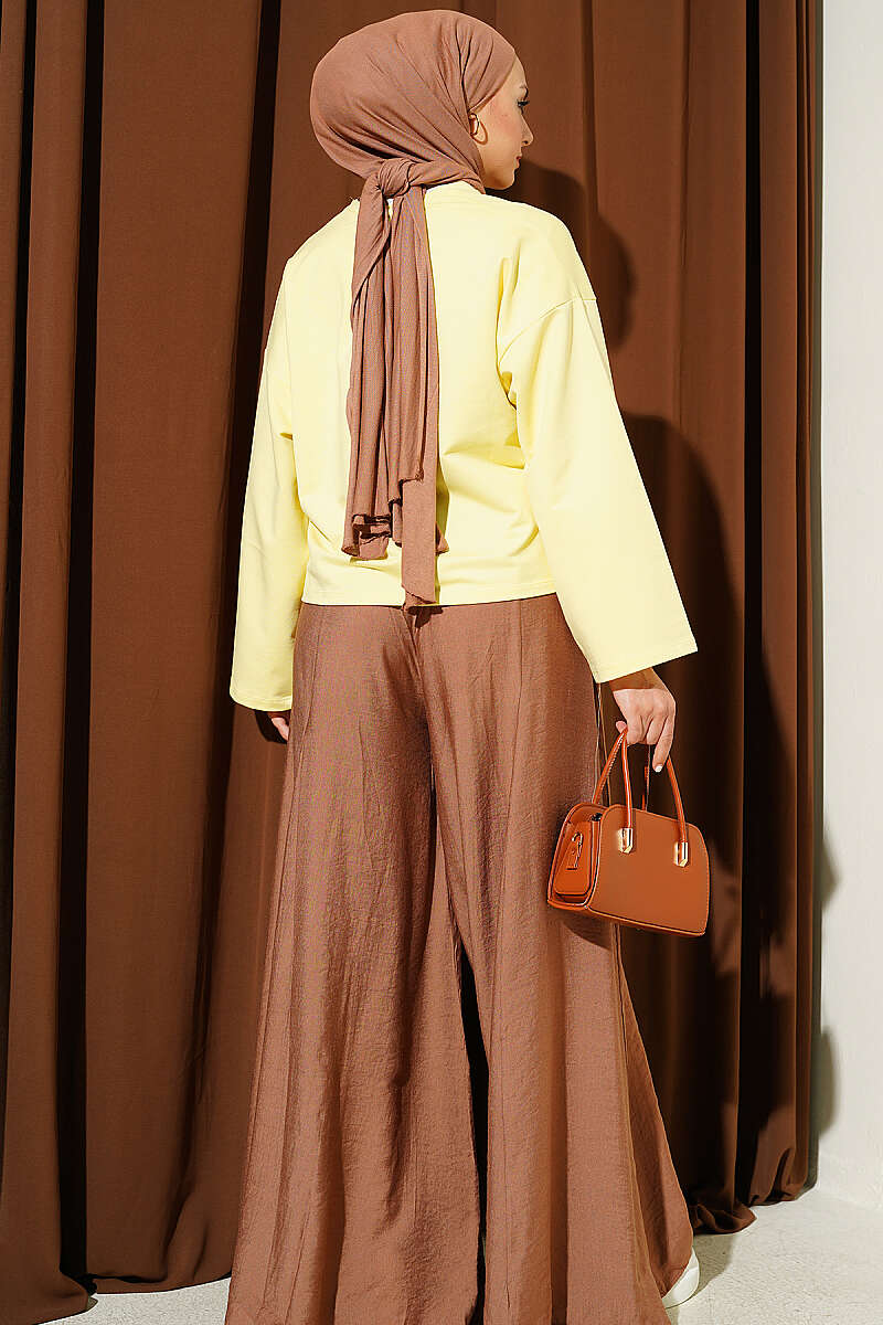 Basic Wide-Sleeve Blouse - Yellow