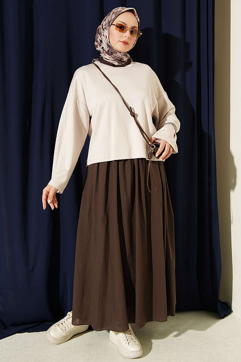 Basic Wide-Sleeve Blouse - Stone