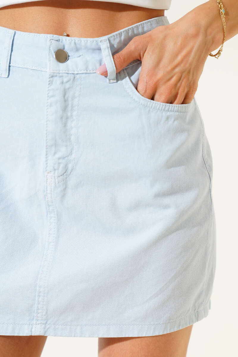 Basic Short Skirt - Blue