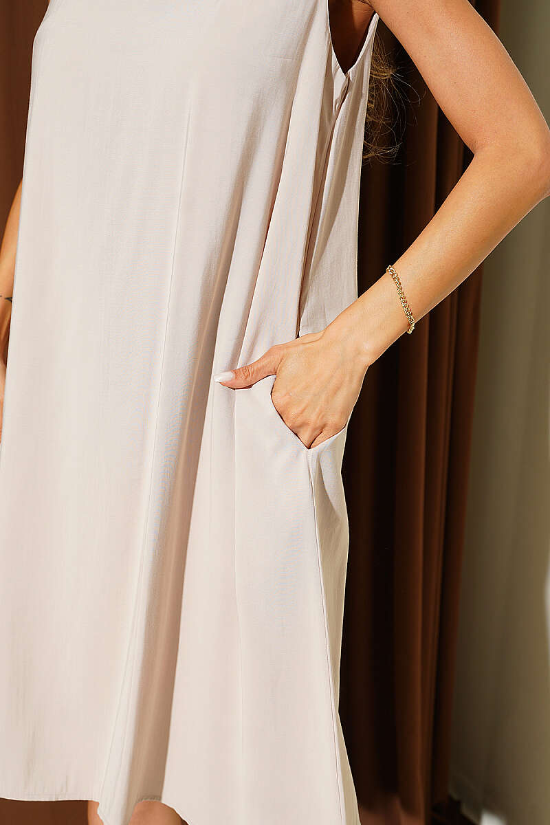 Basic Modal Midi Dress - Stone