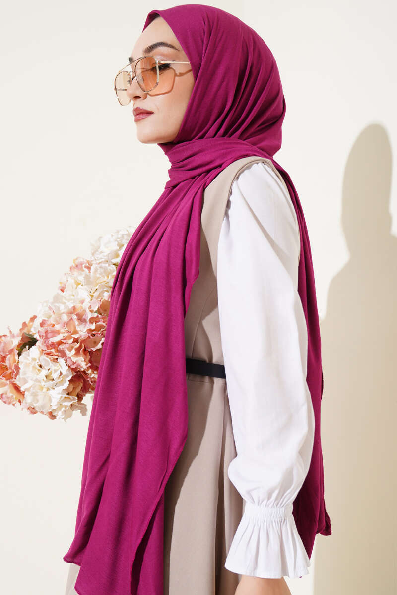 Basic Jersey Shawl - Plum